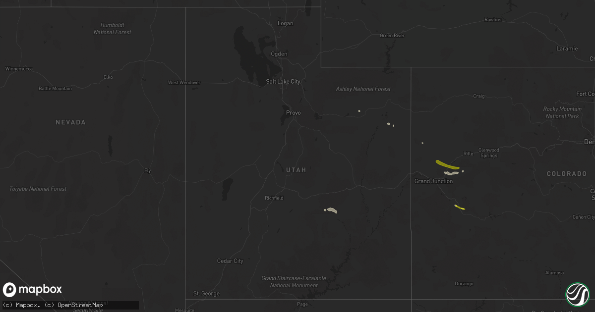 Hail map in Utah on May 11, 2020