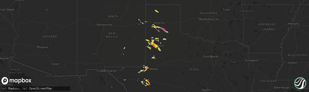 Hail map on May 11, 2020