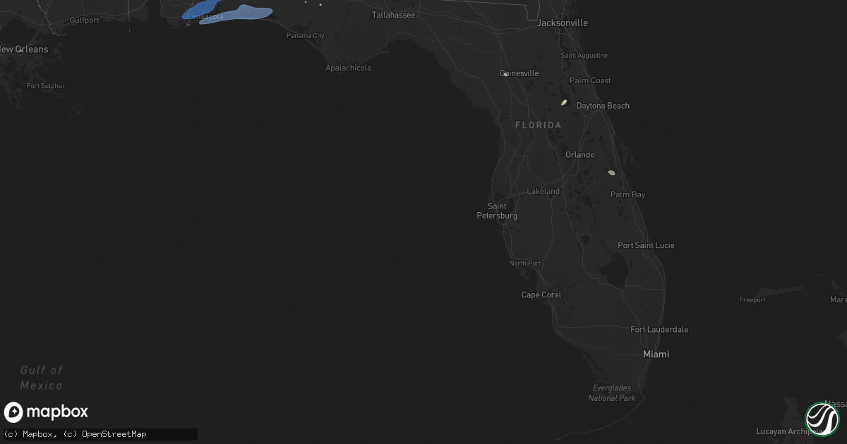 Hail map in Florida on May 11, 2021