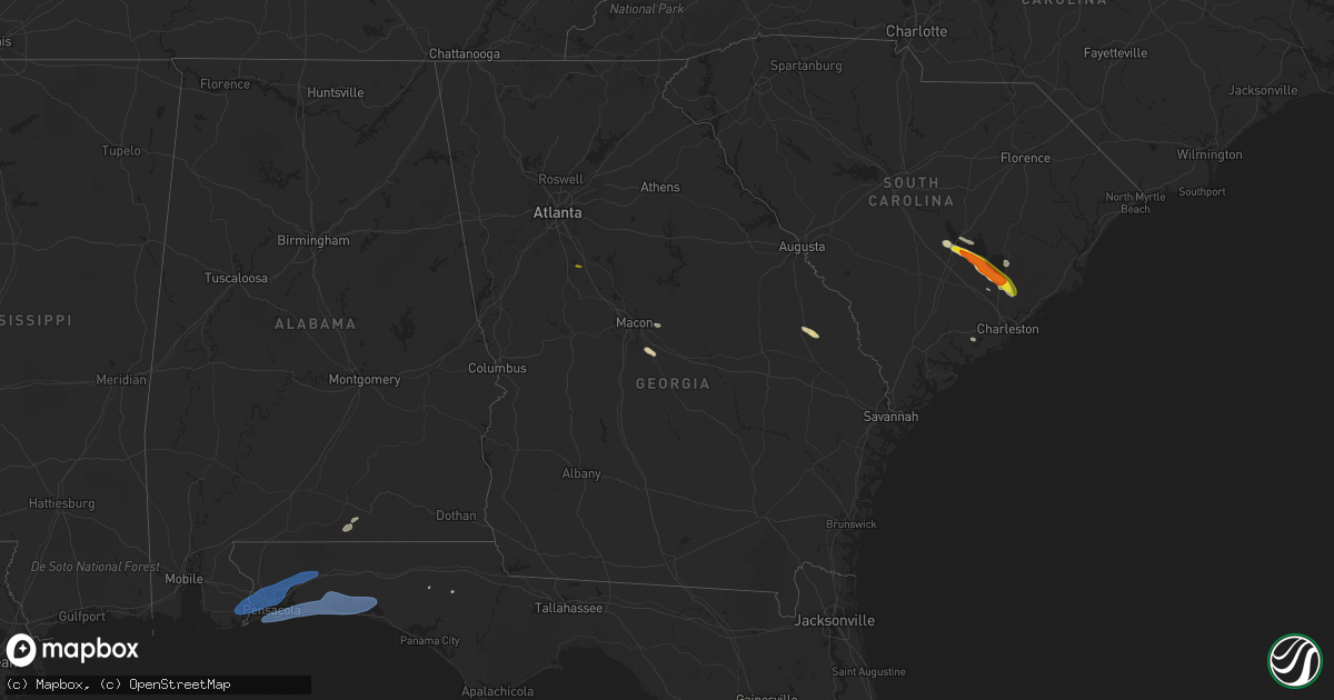 Hail map in Georgia on May 11, 2021