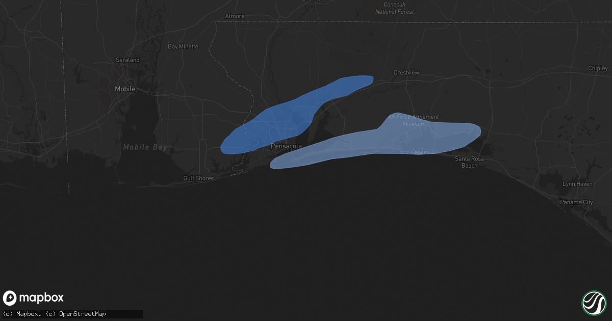 Hail map in Gulf Breeze, FL on May 11, 2021