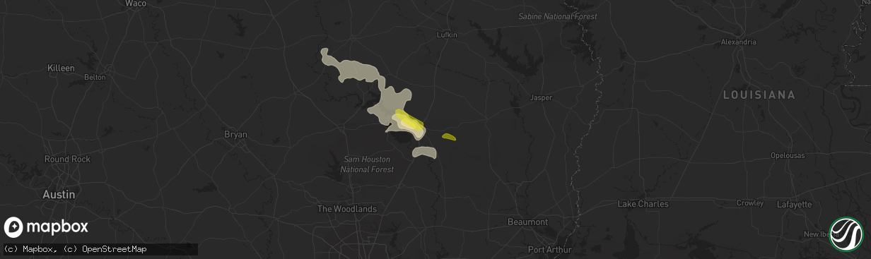 Hail map in Livingston, TX on May 11, 2021