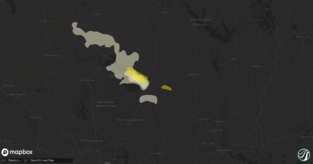 Hail map in Livingston, TX on May 11, 2021