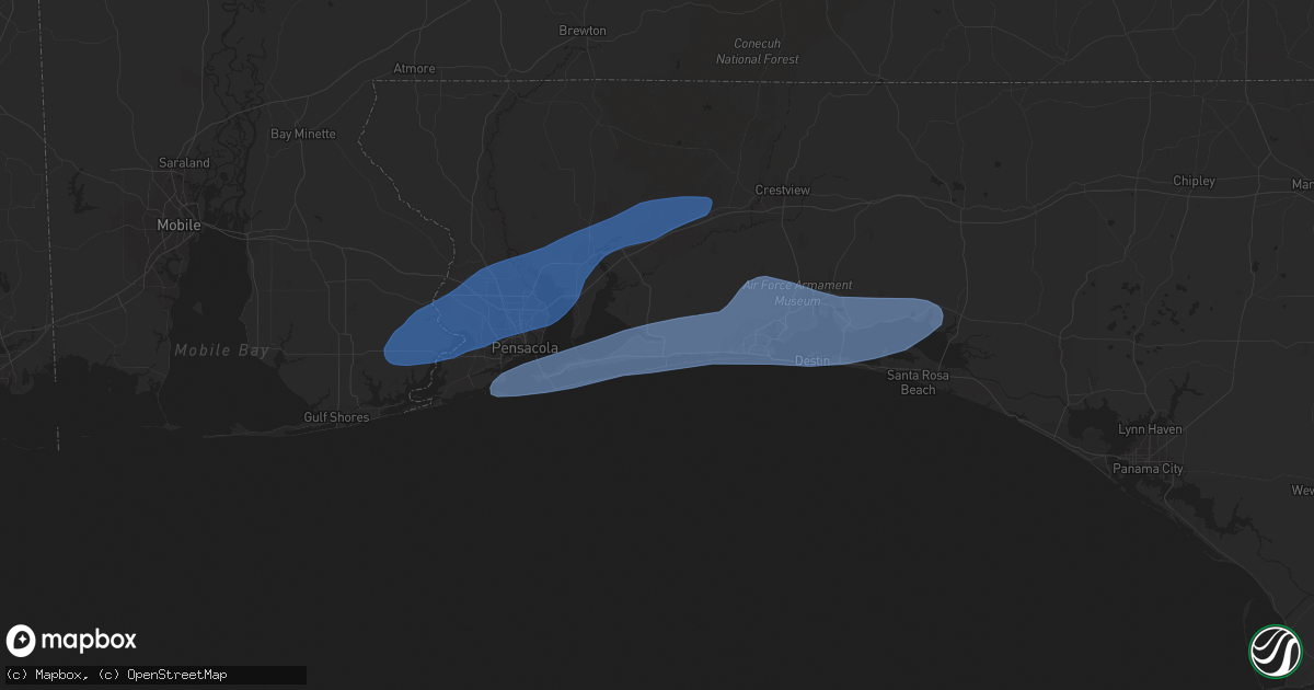 Hail map in Navarre, FL on May 11, 2021