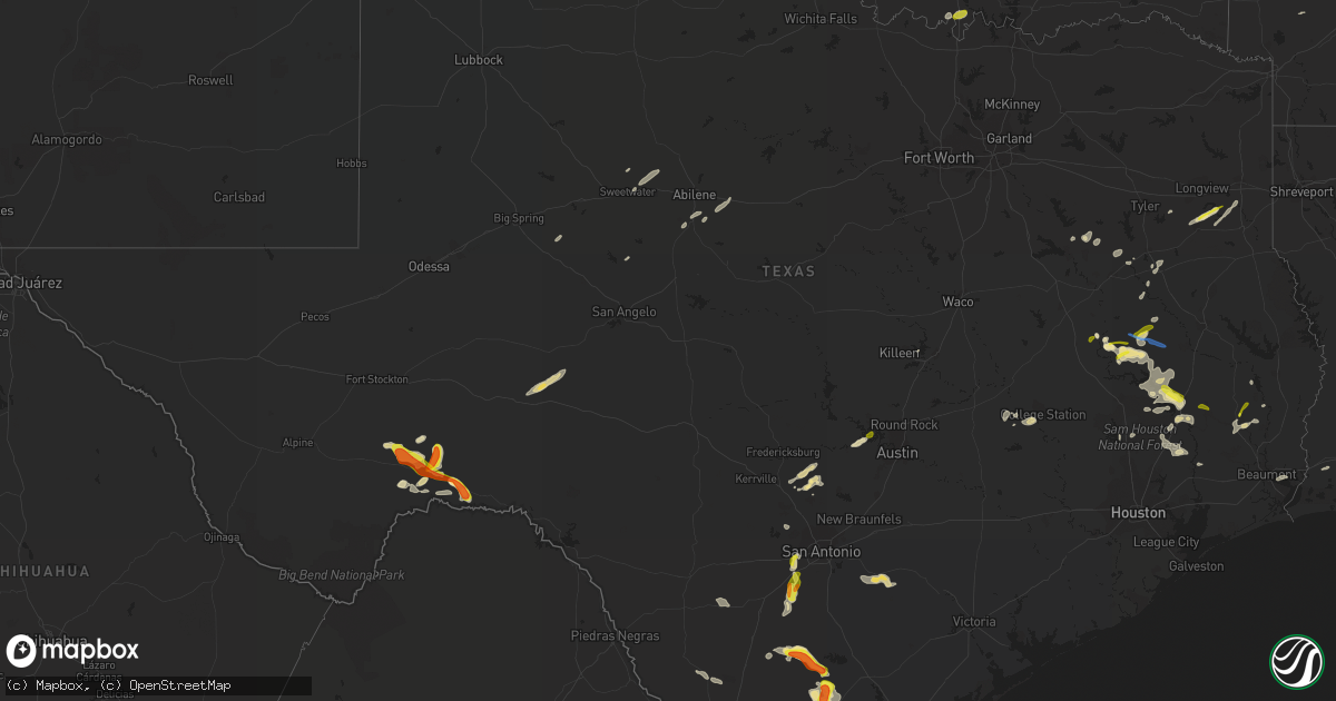Hail map in Texas on May 11, 2021