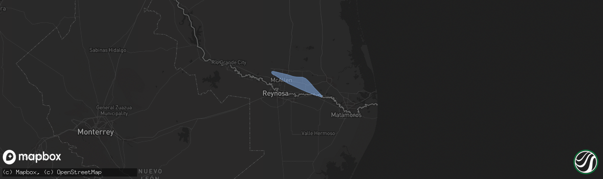 Hail map in Weslaco, TX on May 11, 2021