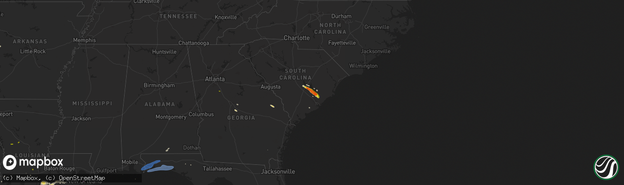 Hail map on May 11, 2021