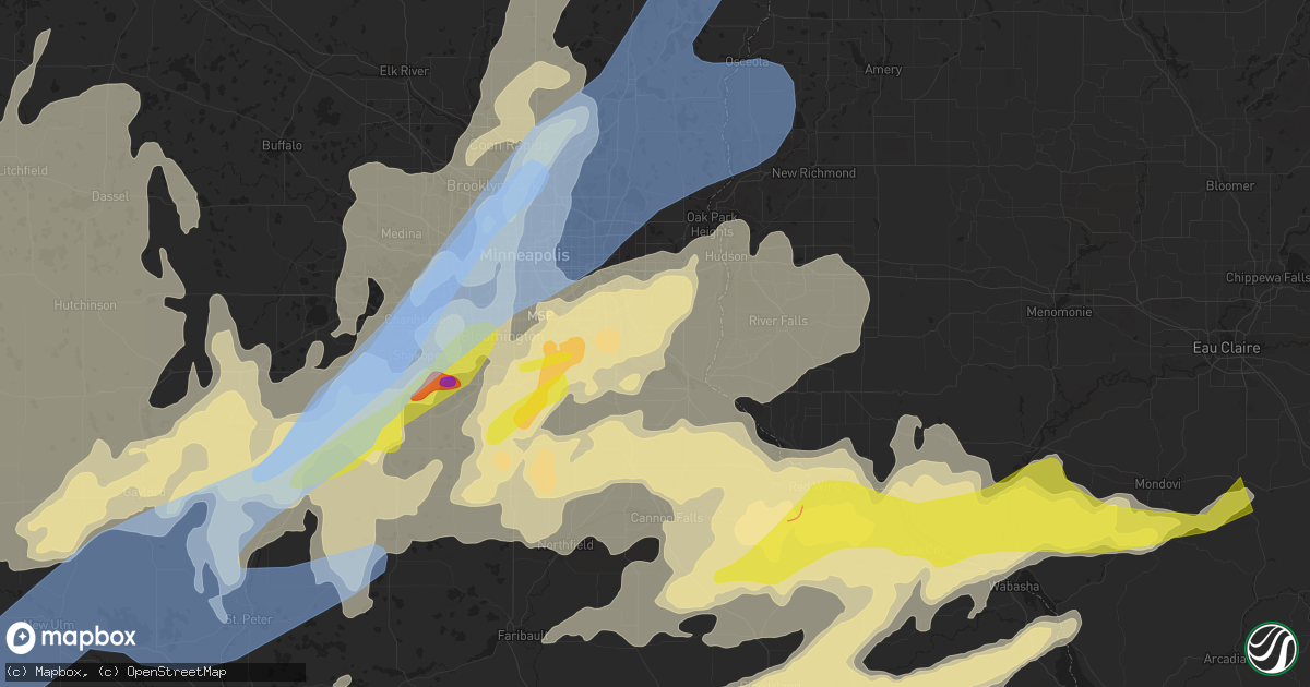Hail map in Cottage Grove, MN on May 11, 2022