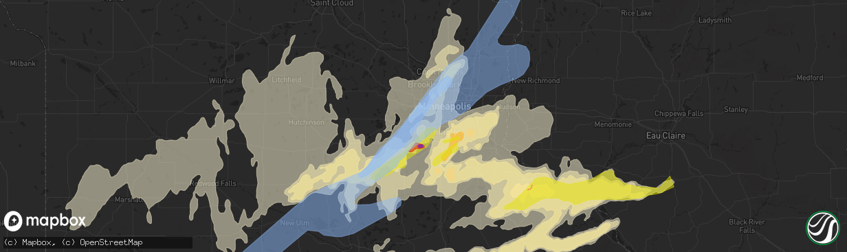 Hail map in Eden Prairie, MN on May 11, 2022