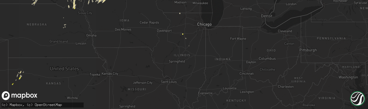 Hail map in Illinois on May 11, 2022