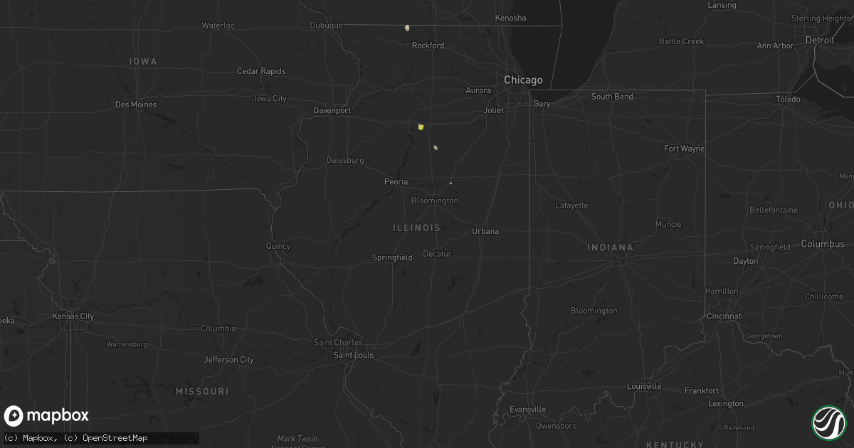 Hail map in Illinois on May 11, 2022