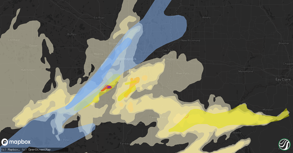 Hail map in Inver Grove Heights, MN on May 11, 2022