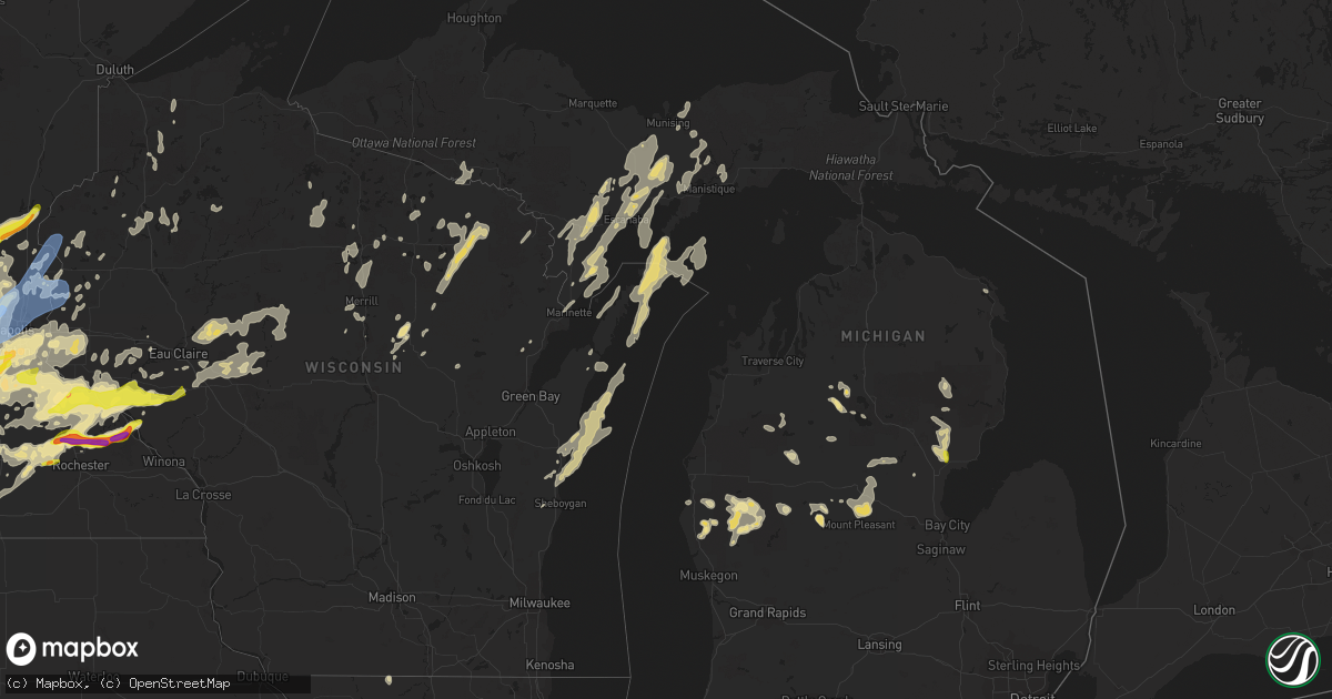 Hail map in Michigan on May 11, 2022