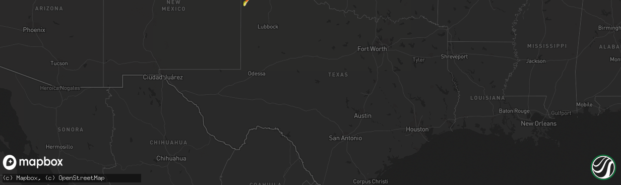 Hail map in Texas on May 11, 2022