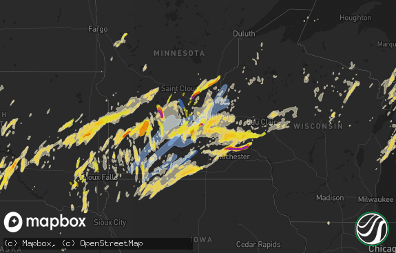 Hail map preview on 05-11-2022