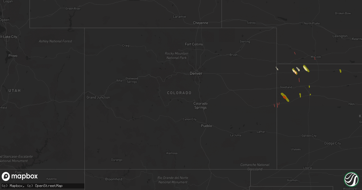 Hail map in Colorado on May 11, 2023