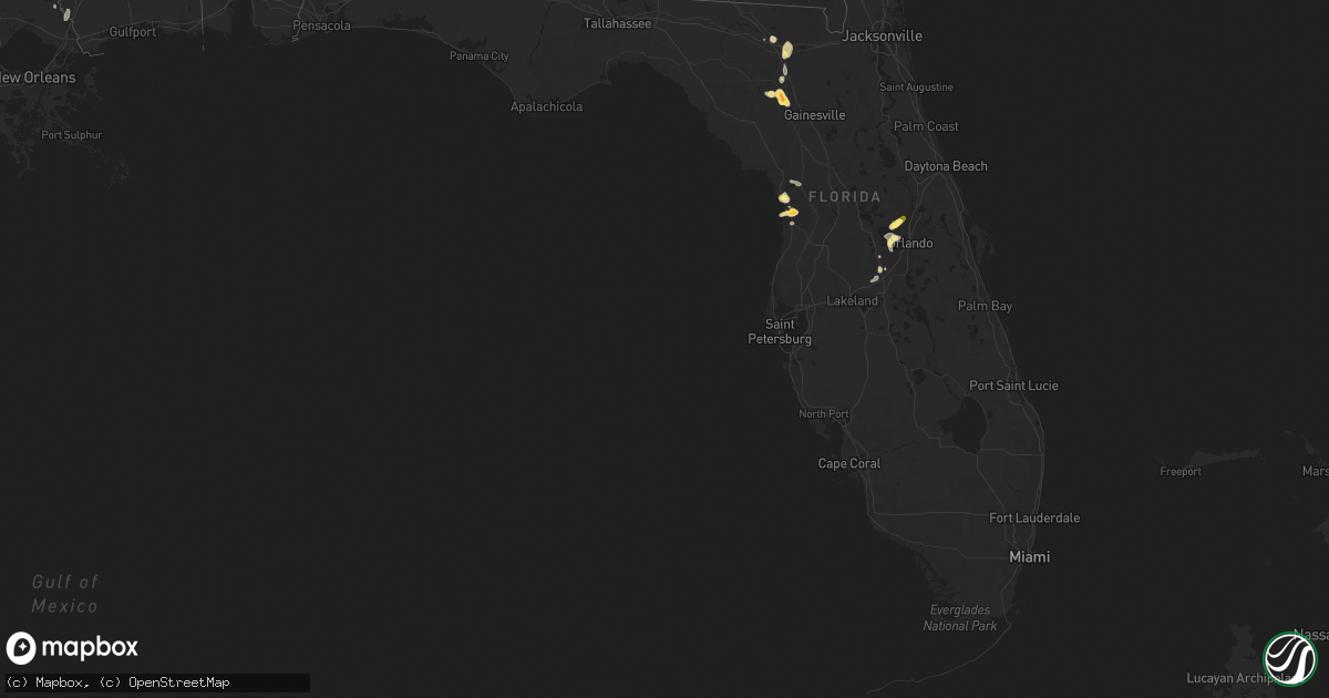 Hail map in Florida on May 11, 2023