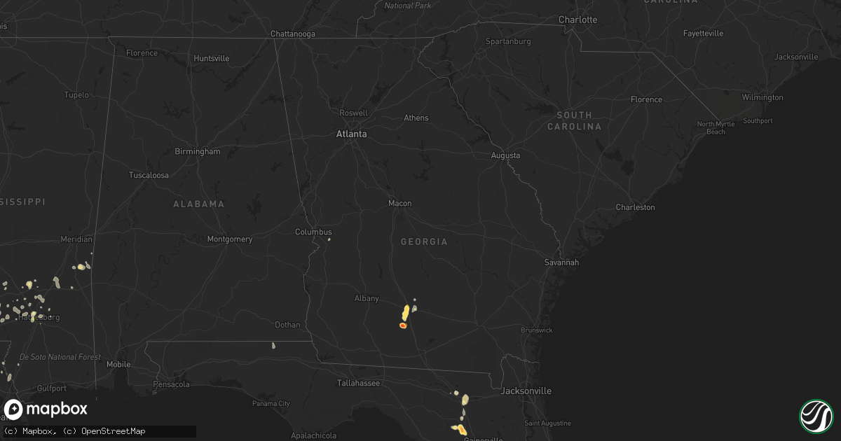 Hail map in Georgia on May 11, 2023
