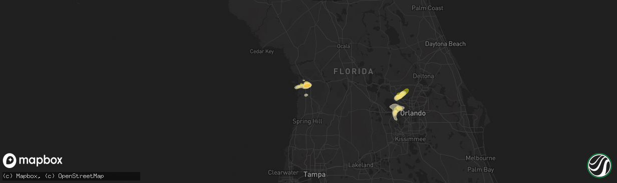 Hail map in Homosassa, FL on May 11, 2023