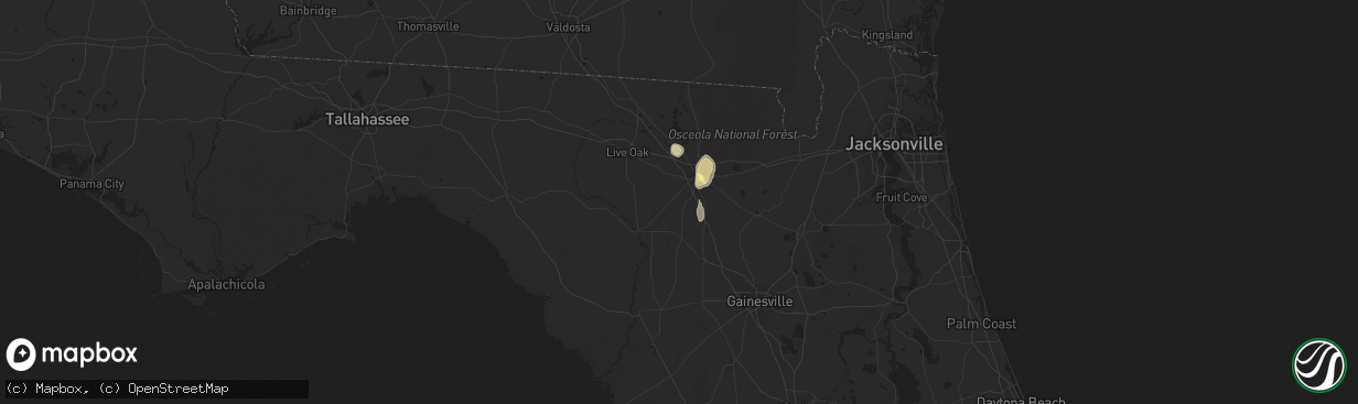 Hail map in Lake City, FL on May 11, 2023