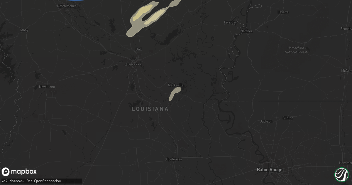 Hail map in Mansura, LA on May 11, 2023