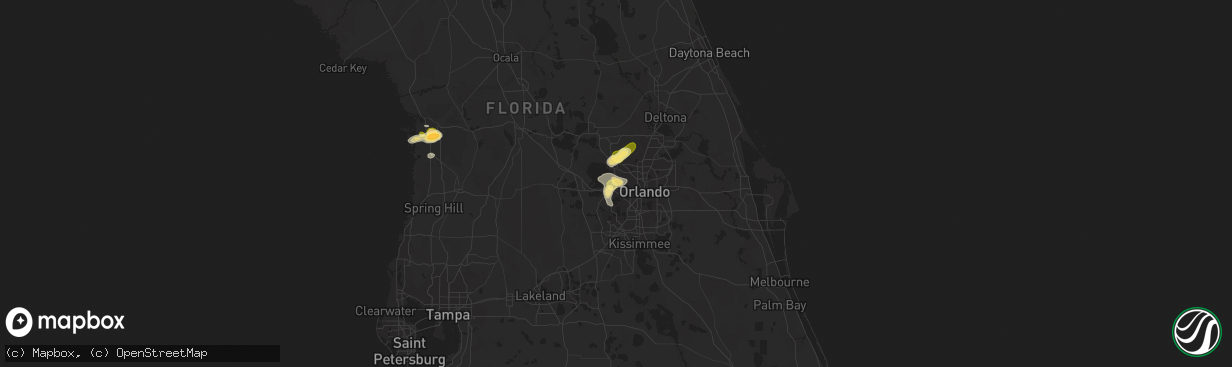 Hail map in Ocoee, FL on May 11, 2023