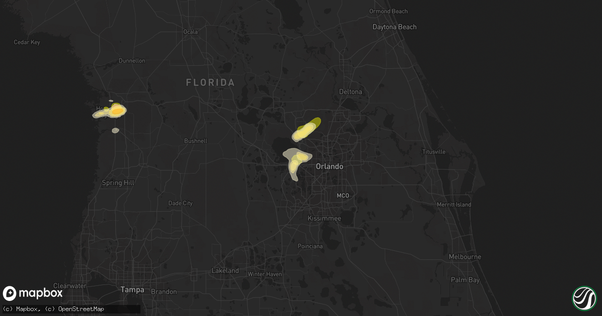 Hail map in Ocoee, FL on May 11, 2023