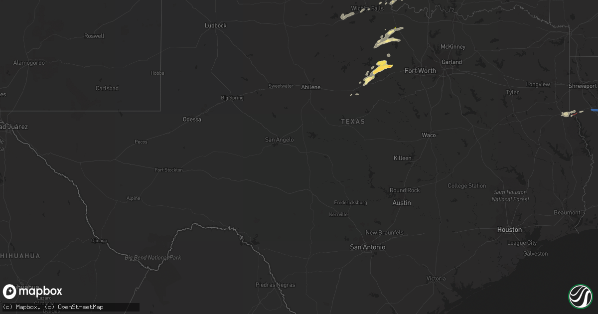 Hail map in Texas on May 11, 2023