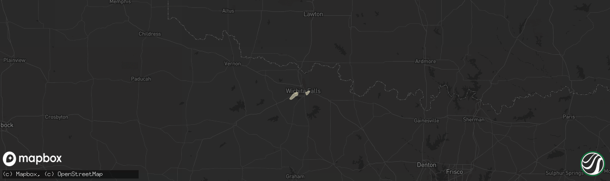 Hail map in Wichita Falls, TX on May 11, 2023