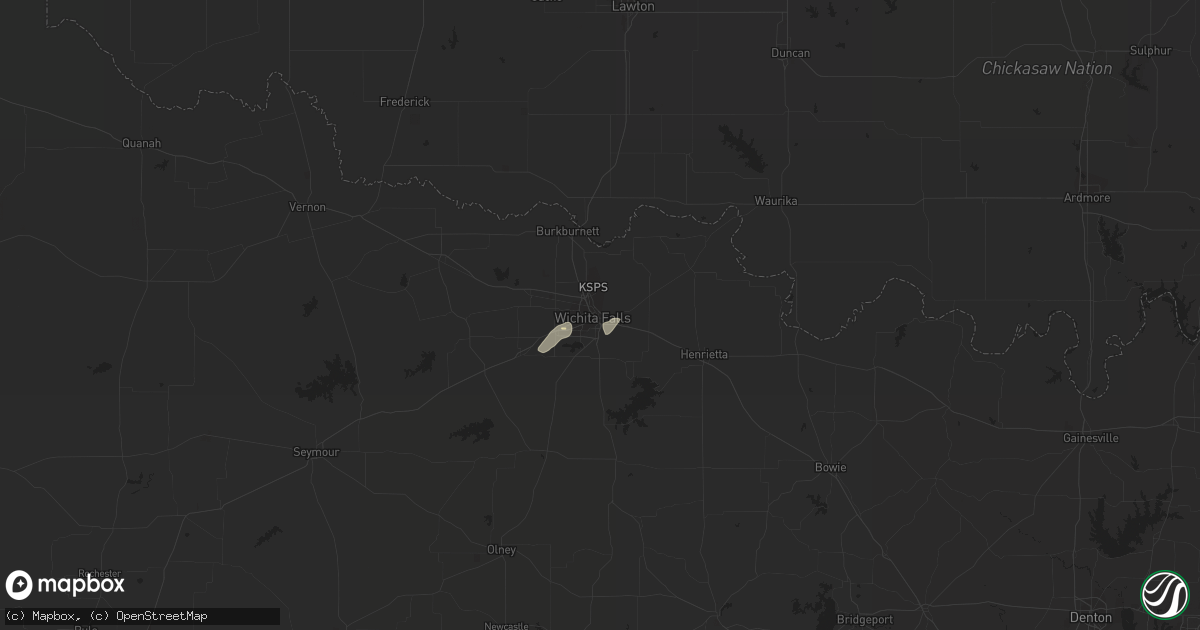 Hail map in Wichita Falls, TX on May 11, 2023