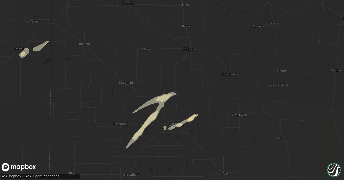 Hail map in Abernathy, TX on May 11, 2024