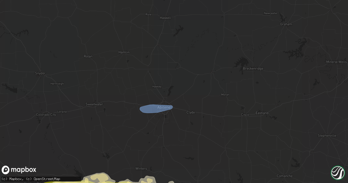 Hail map in Abilene, TX on May 11, 2024