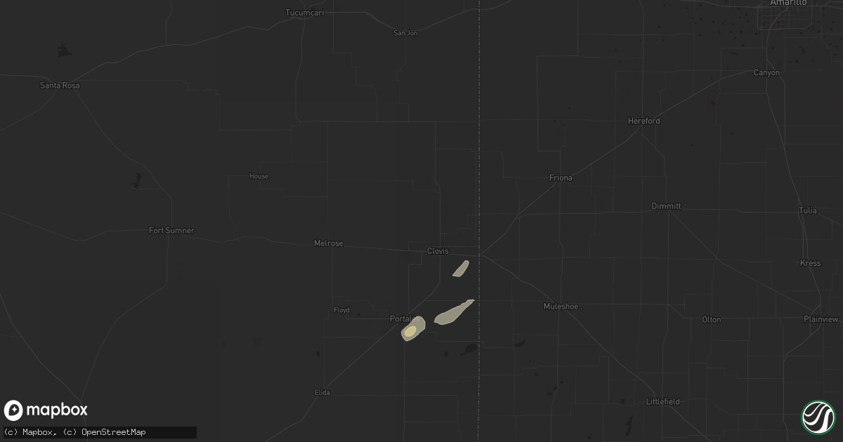 Hail map in Clovis, NM on May 11, 2024