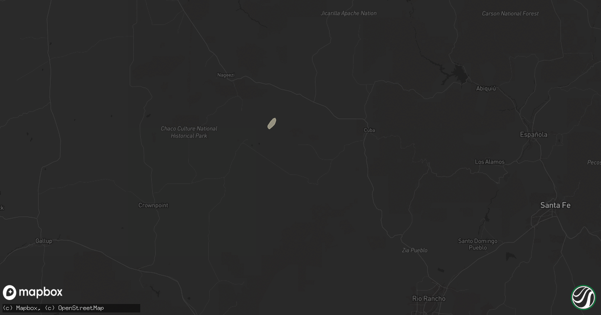 Hail map in Cuba, NM on May 11, 2024
