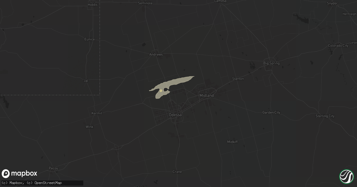 Hail map in Gardendale, TX on May 11, 2024