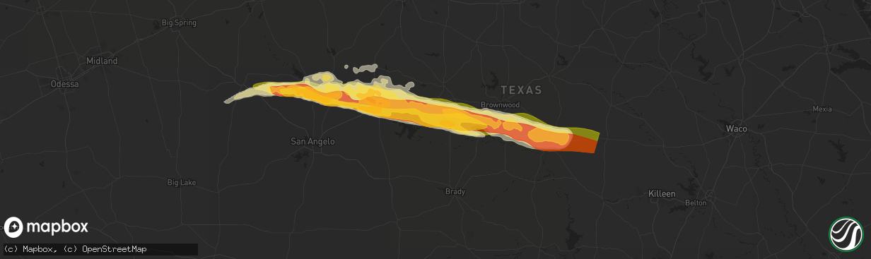 Hail map in Gouldbusk, TX on May 11, 2024