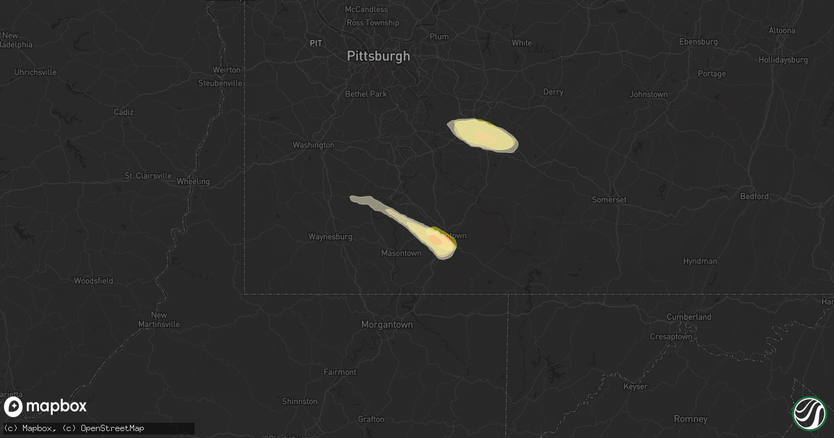 Hail map in New Salem, PA on May 11, 2024
