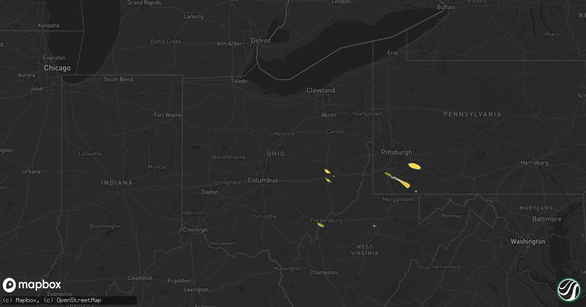 Hail map in Ohio on May 11, 2024