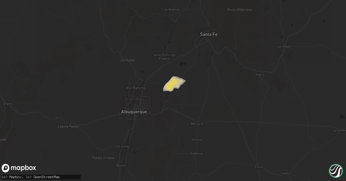 Hail map in Sandia Park, NM on May 11, 2024