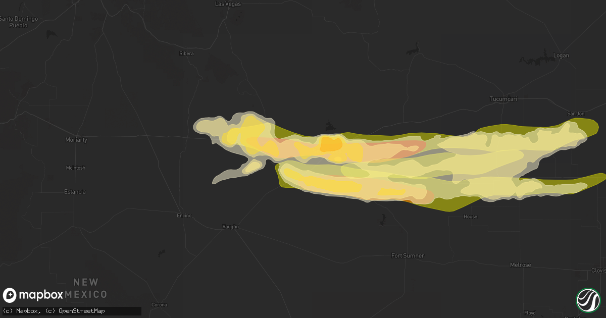 Hail map in Santa Rosa, NM on May 11, 2024