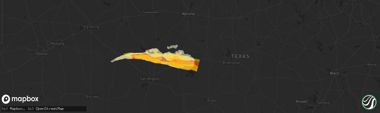 Hail map in Talpa, TX on May 11, 2024