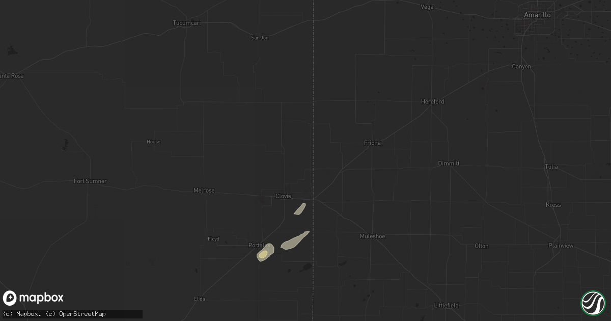 Hail map in Texico, NM on May 11, 2024