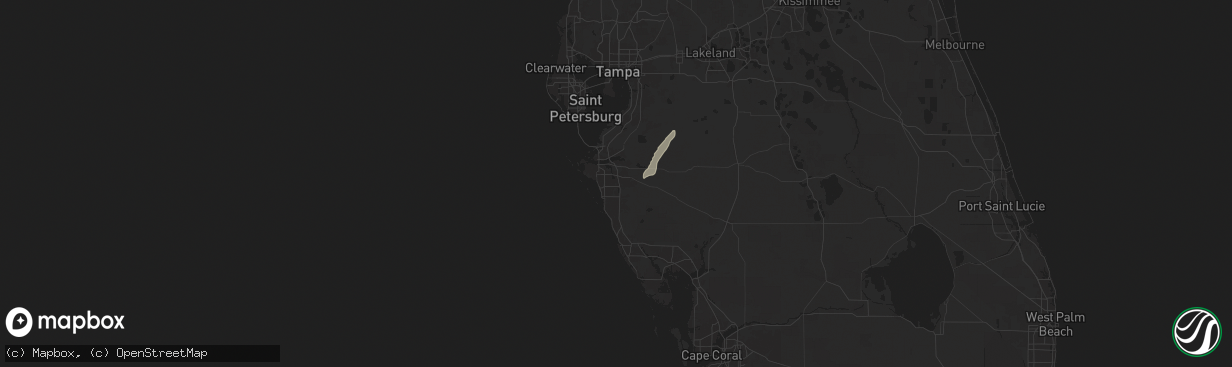 Hail map in Bradenton, FL on May 11, 2025