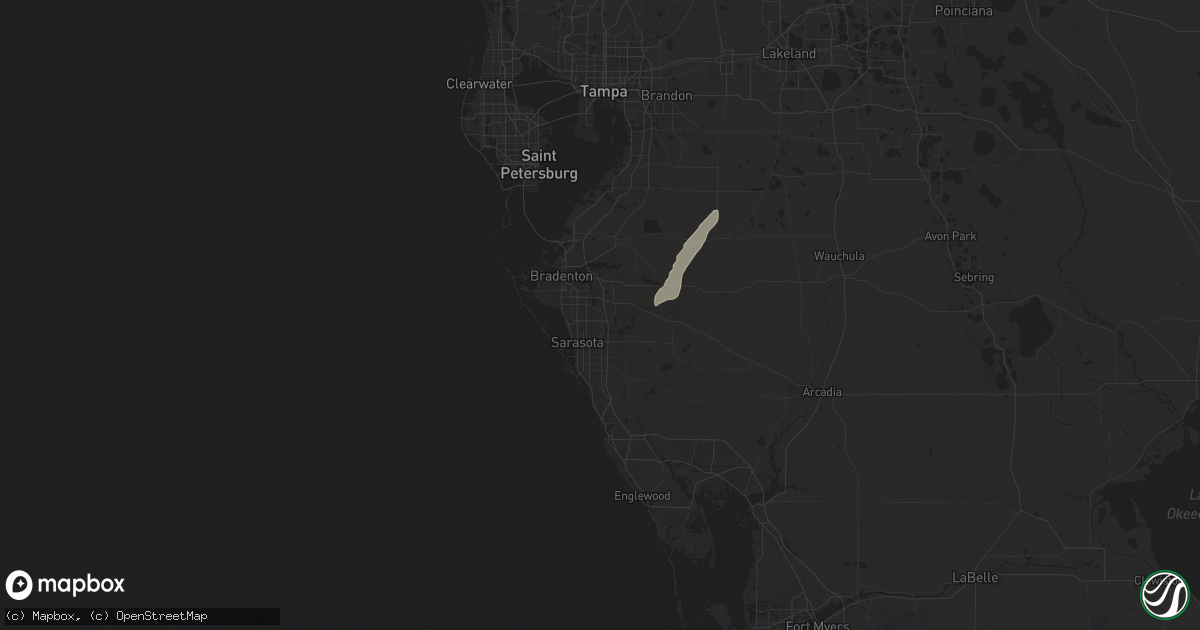 Hail map in Bradenton, FL on May 11, 2025