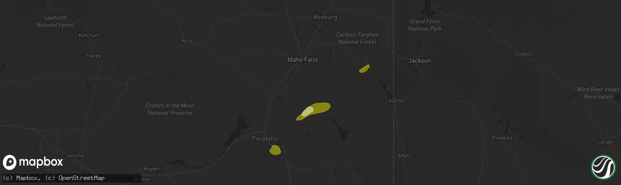 Hail map in Firth, ID on May 11, 2025