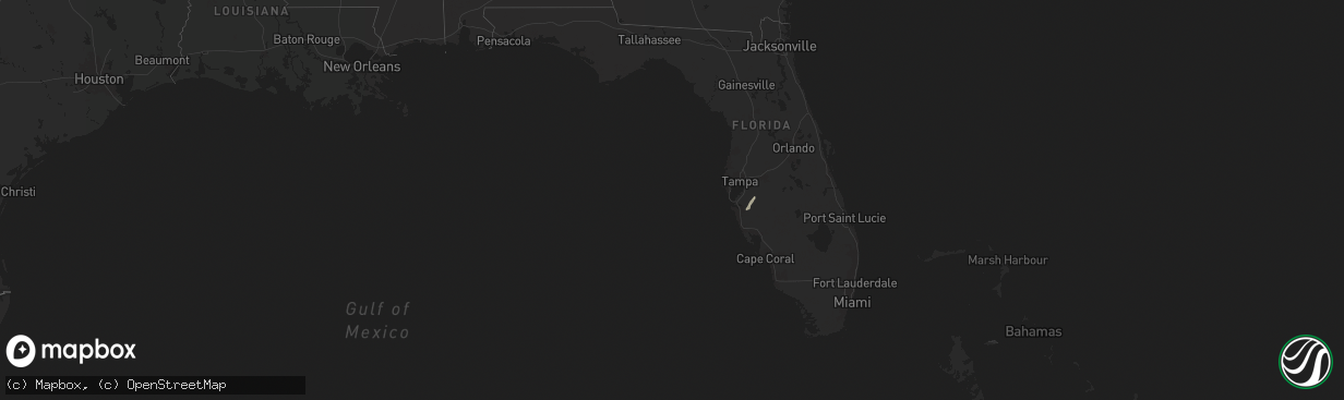 Hail map in Florida on May 11, 2025