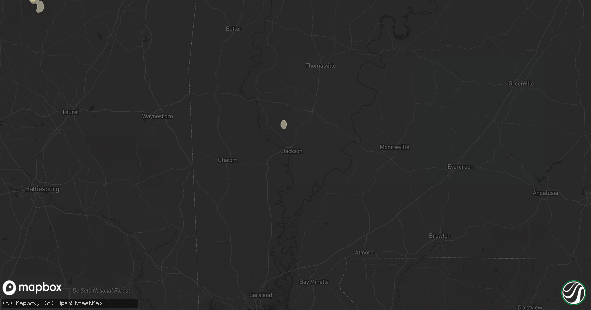 Hail map in Jackson, AL on May 11, 2025
