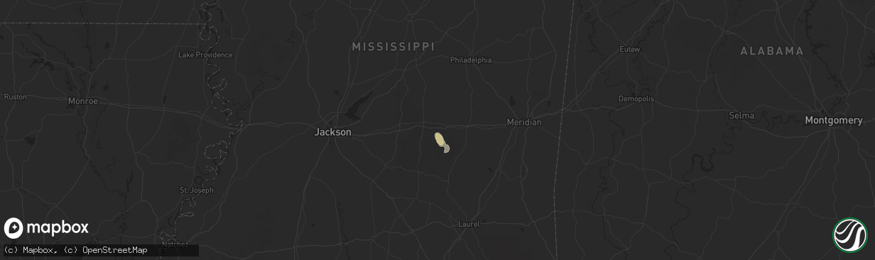 Hail map in Lake, MS on May 11, 2025