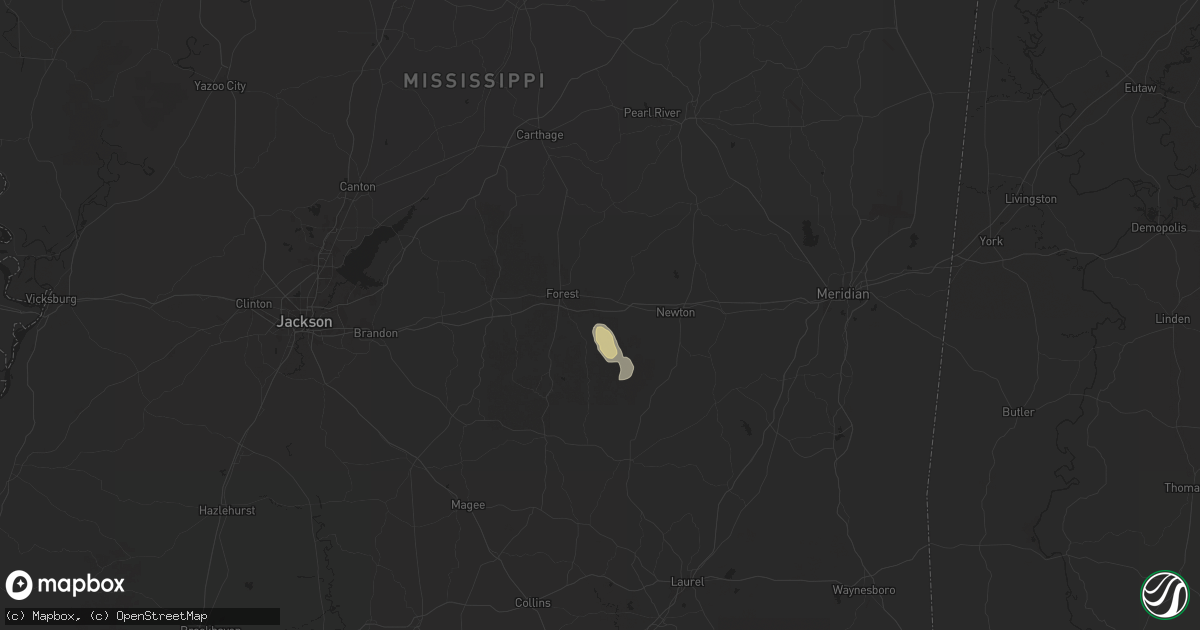 Hail map in Lake, MS on May 11, 2025