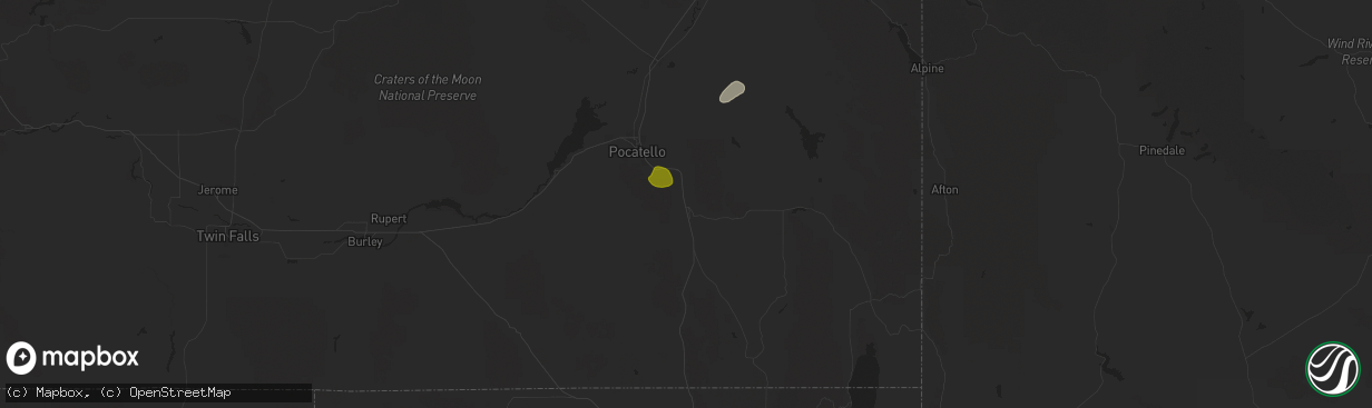 Hail map in Mccammon, ID on May 11, 2025